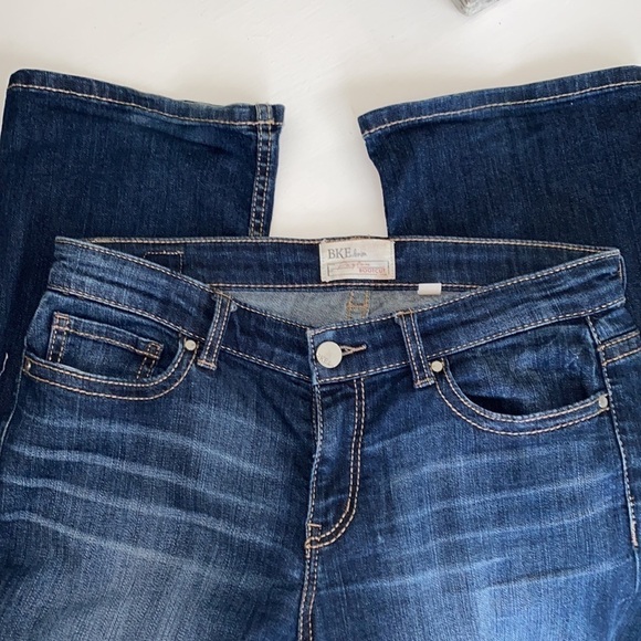 BKE Payton Bootcut BUCKLE Jeans Mid-Rise Dark Wash Stretch Denim 27x33 1/2 Long - Picture 8 of 16